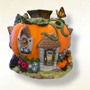 HARVEST PUMPKIN TEALIGHT HOUSE by PartyLite candles